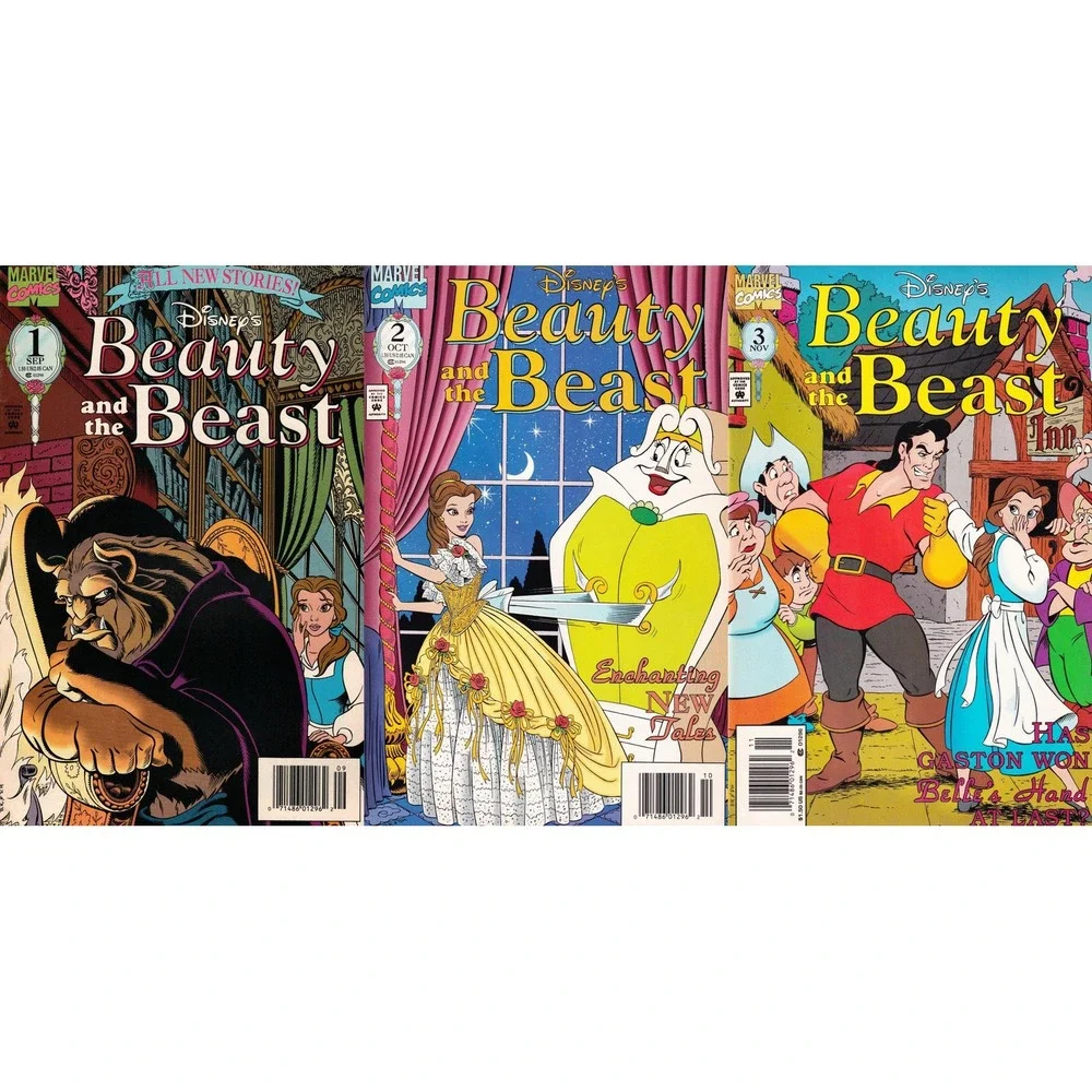 Disney's Beauty and the Beast #1-3 Newsstand Covers (1994-1995) Marvel Comics